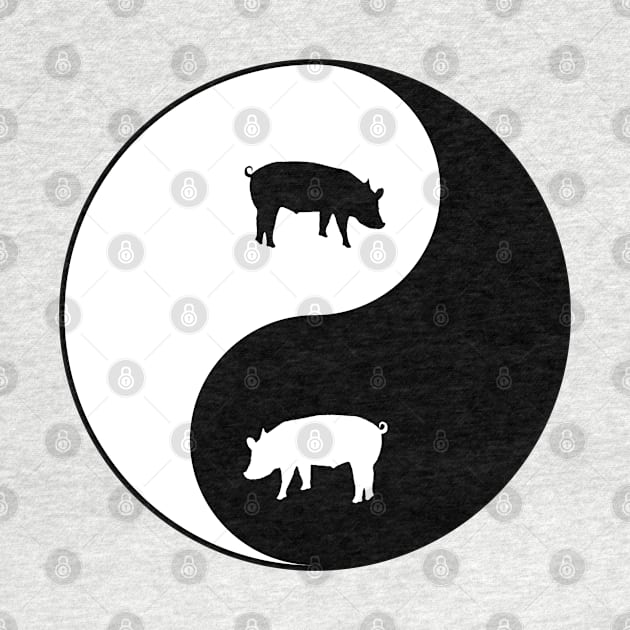 BBQ - Yin Yang Pig by Mackabee Designs